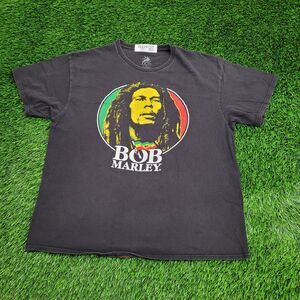 Bob-Marley Shirt XL 22x26 Black Reggae Legend One-Love